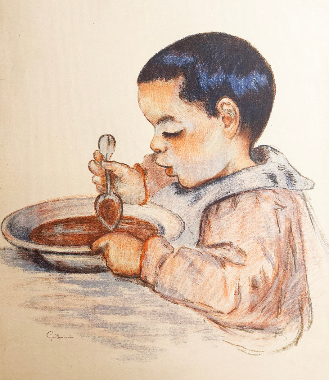Enfant mangeant sa soupe ou Portrait d'Armand.  1894.