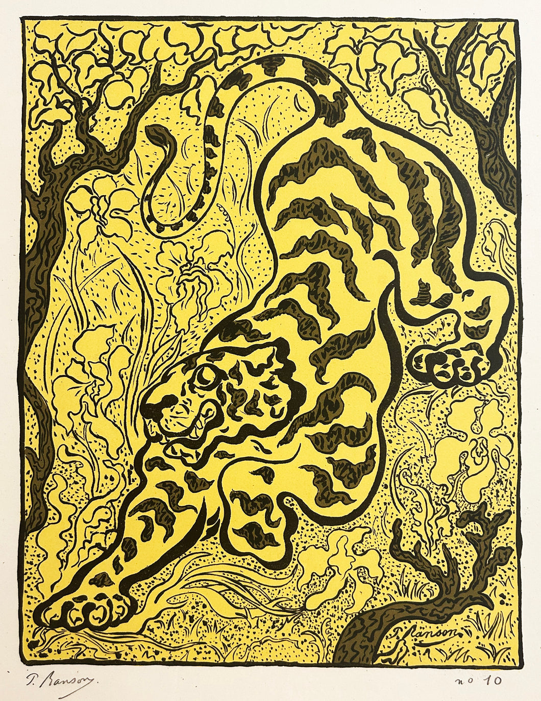 Tigre dans les jungles.  1893.