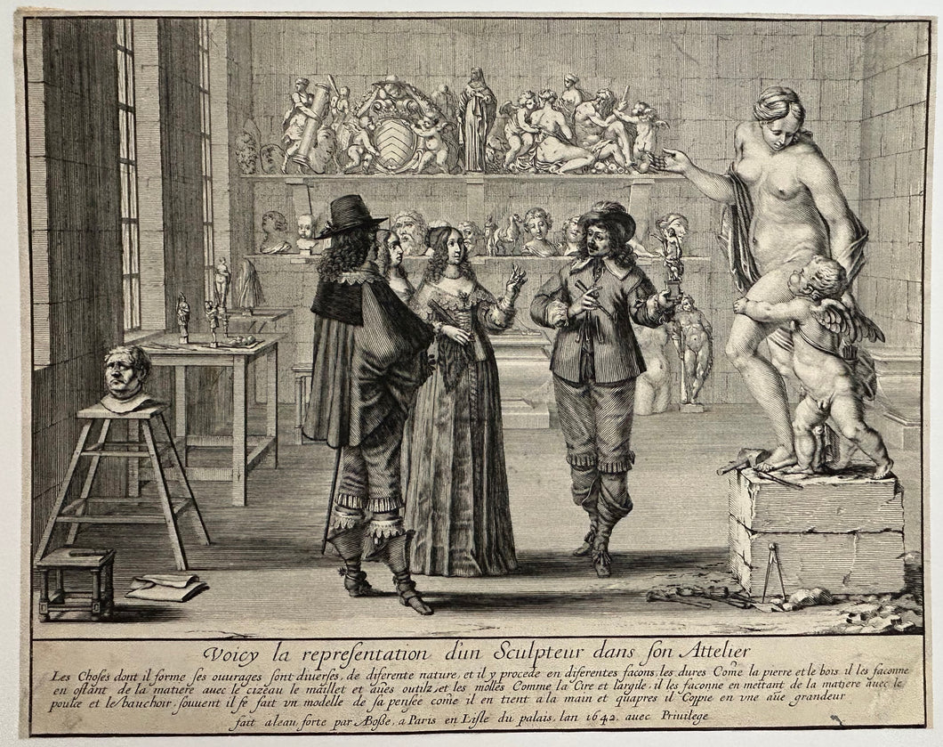 Le Sculpteur dans son atelier.  1642.