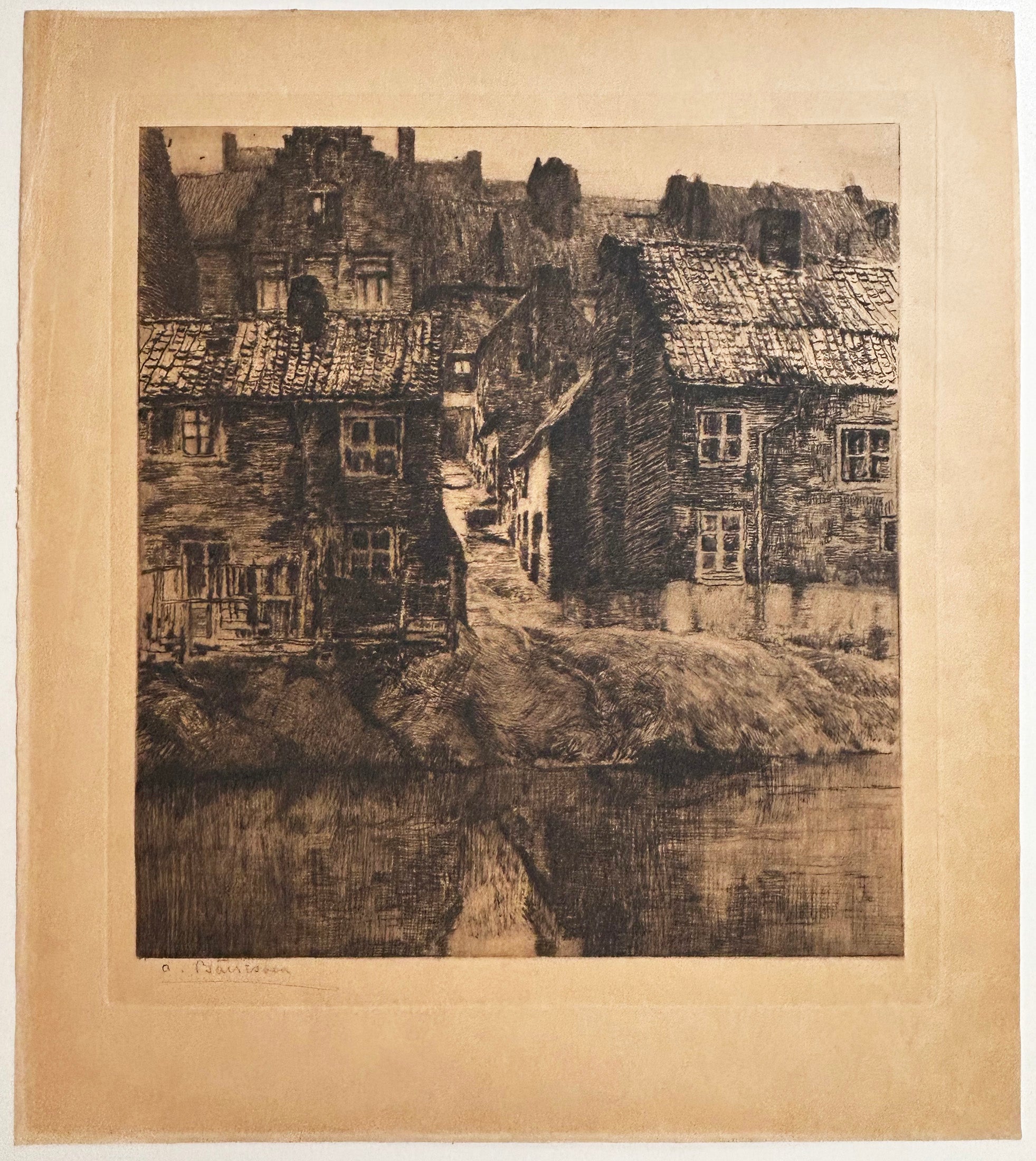 [Village au bord de l'eau].