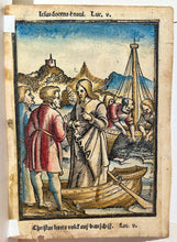 Charger l&#39;image dans la galerie, La parabole de Dives et de Lazare &amp; Le Christ prêchant depuis un bateau. 1537.
