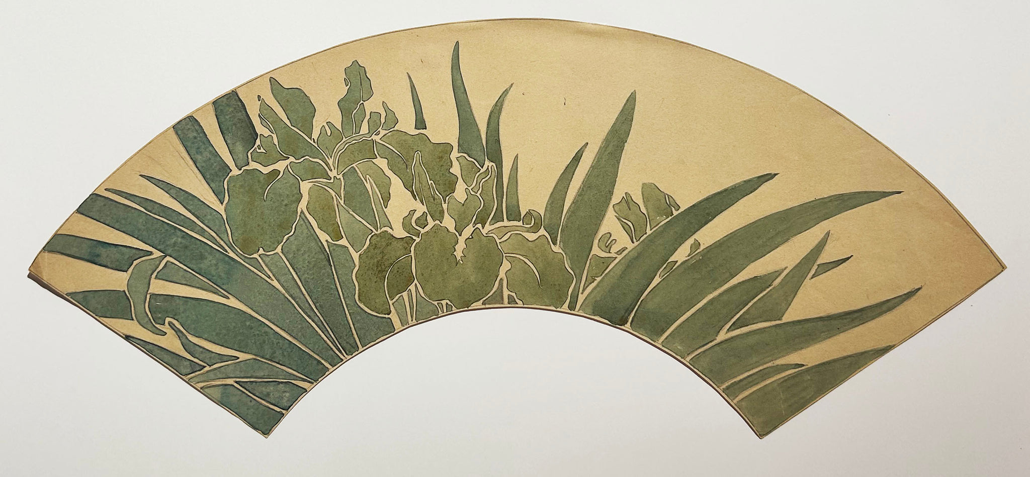 [Projet d'éventail - Iris]. Vers 1893.