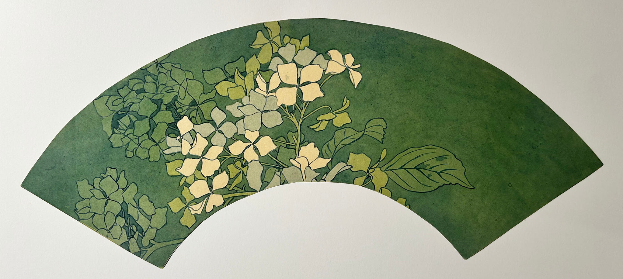 [Projet d'éventail - Hortensia].