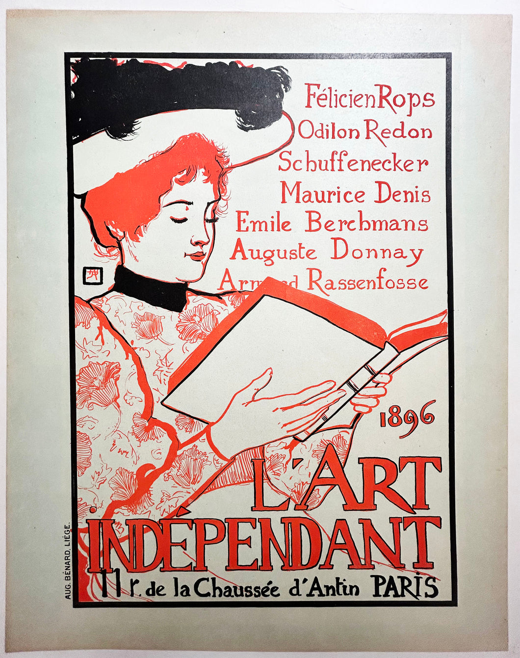 Affiche pour la Librairie L'Art Indépendant à Paris. 1896.