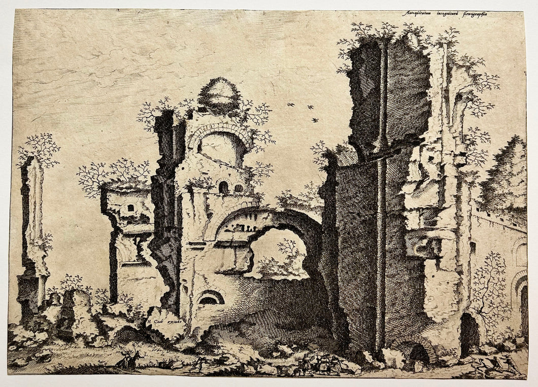 Antiquatum incognitarum scenographia [Vue de ruines, probablement les thermes de Caracalla]. 1561.