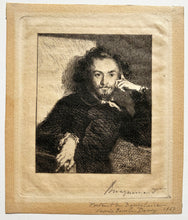 Charger l&#39;image dans la galerie, Portrait de Baudelaire, de face, avec la barbe.  1869.
