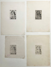 Charger l&#39;image dans la galerie, André DERAIN Autoportrait (Portrait à la pipe).  c.1913. Quatre gravures originales. 
