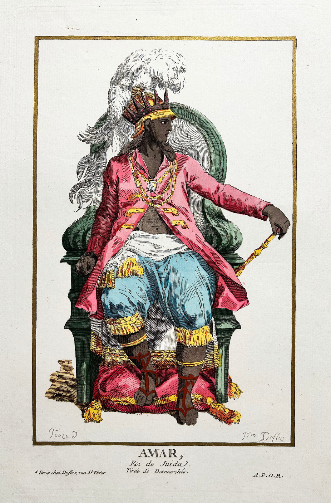 Amar, Roi de Juida. Portrait du roi Amar du royaume de Juda.  1780.