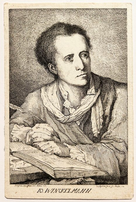 D'après Angelica KAUFFMAN Portrait de Johann Joachim Winckelmann. Eau-forte.