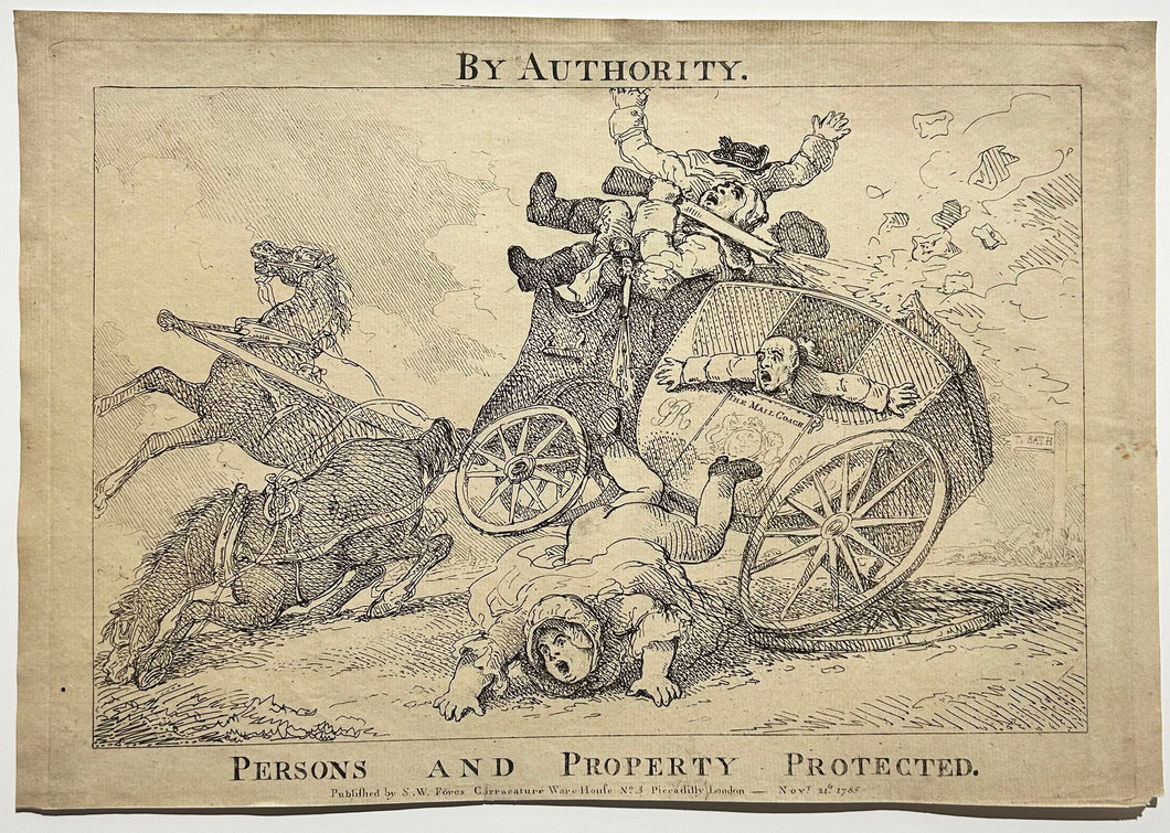ROWLANDSON By Authority. Persons and Property protected.  1785. Eau-forte.