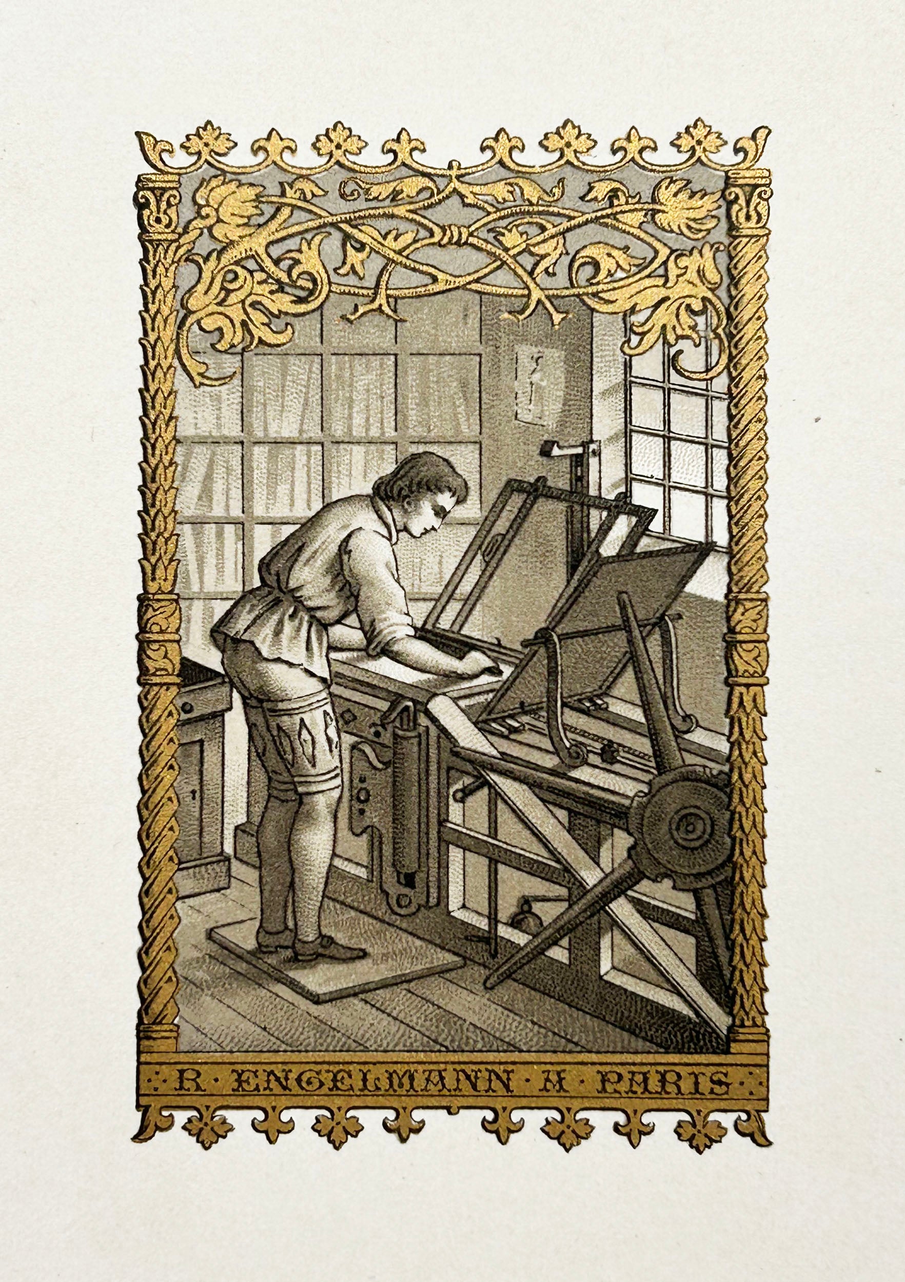 [Atelier de R. Engelmann, à Paris].  Fin XIXème. Chromolithographie. 