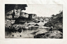 Charger l&#39;image dans la galerie, Adolphe APPIAN Le pont de Hauteville (grande planche).  1870. Gravure originale signée par l&#39;artiste. 
