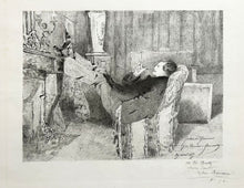 Charger l&#39;image dans la galerie, BOUVENNE Jules de Goncourt.  1874-1876. Lithographie d&#39;après Edmond de Goncourt. 
