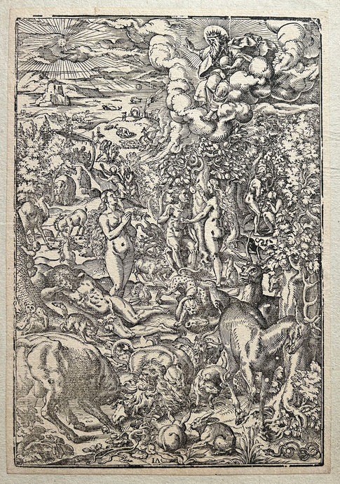 Jost AMMAN. L'Histoire d'Adam et Eve. 1580. Bois gravé. 