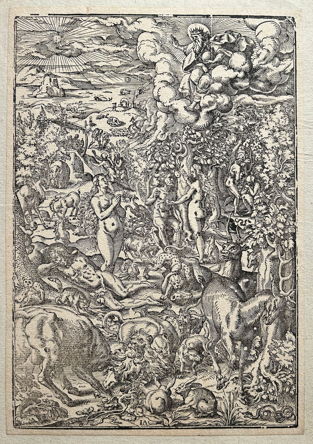 Jost AMMAN. L'Histoire d'Adam et Eve. 1580. Bois gravé. 