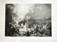 Charger l&#39;image dans la galerie, JAZET Naissance du Christ. Nativity of the Christ. 1851. Aquatinte sur papier vélin. 

