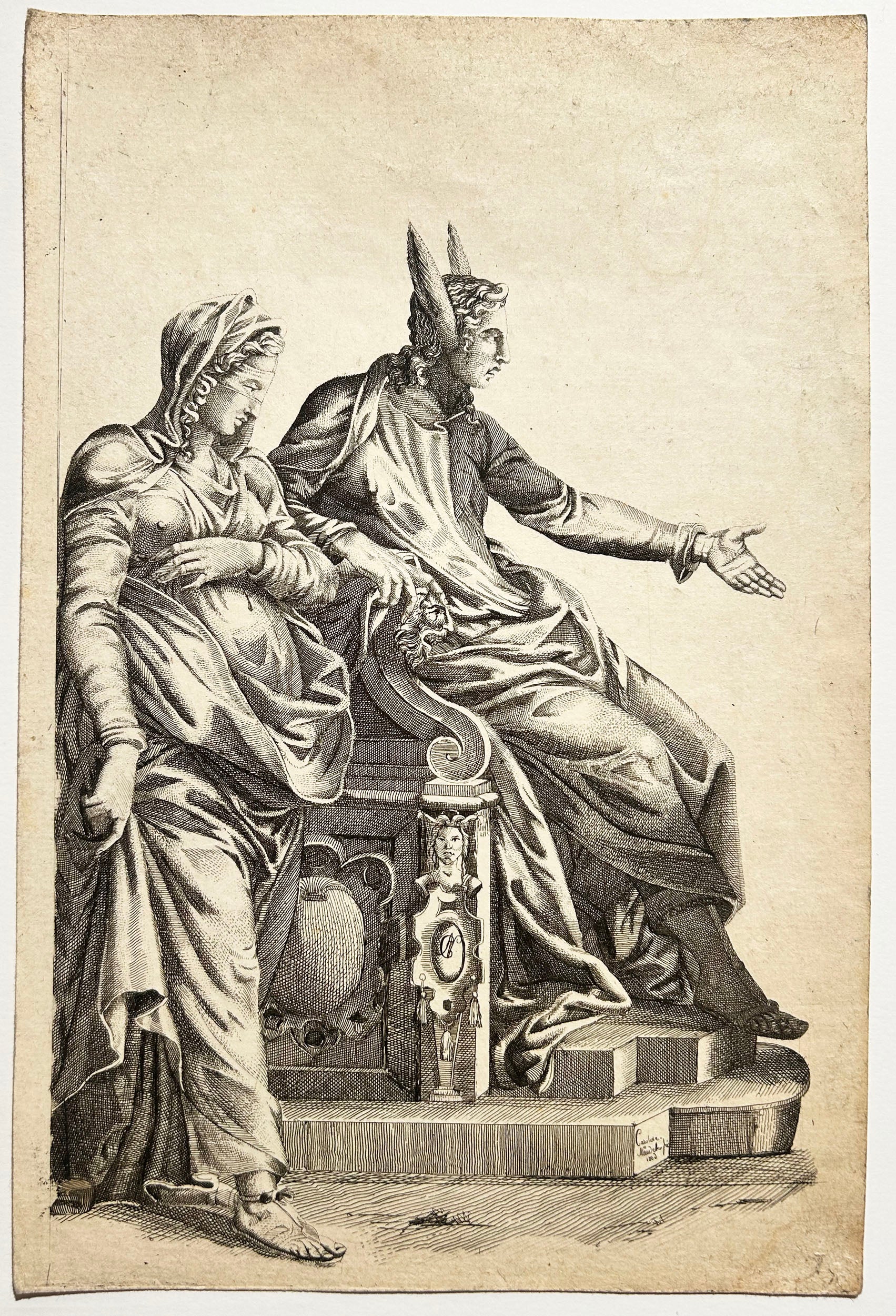 Caroline NAUDET [Personnages antiques].  1806. Gravure originale. 