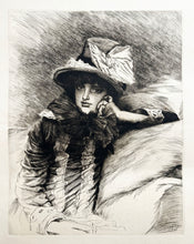 Charger l&#39;image dans la galerie, TISSOT Berthe. 1883. Gravure originale.
