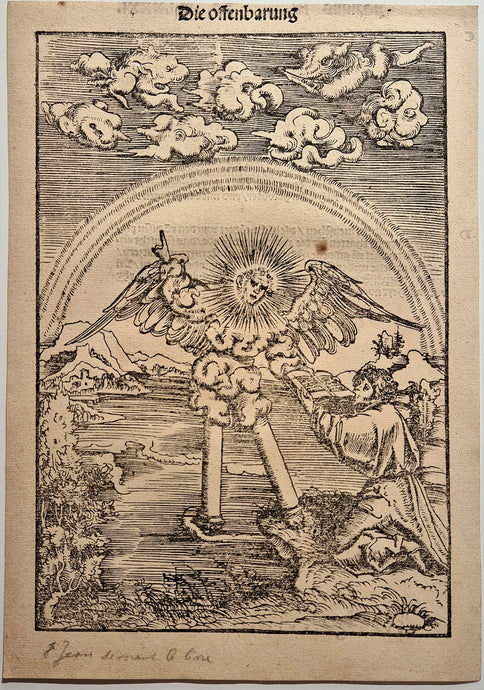 CRANACH Lucas le Vieux L'Apocalypse: Jean dévorant le livre.