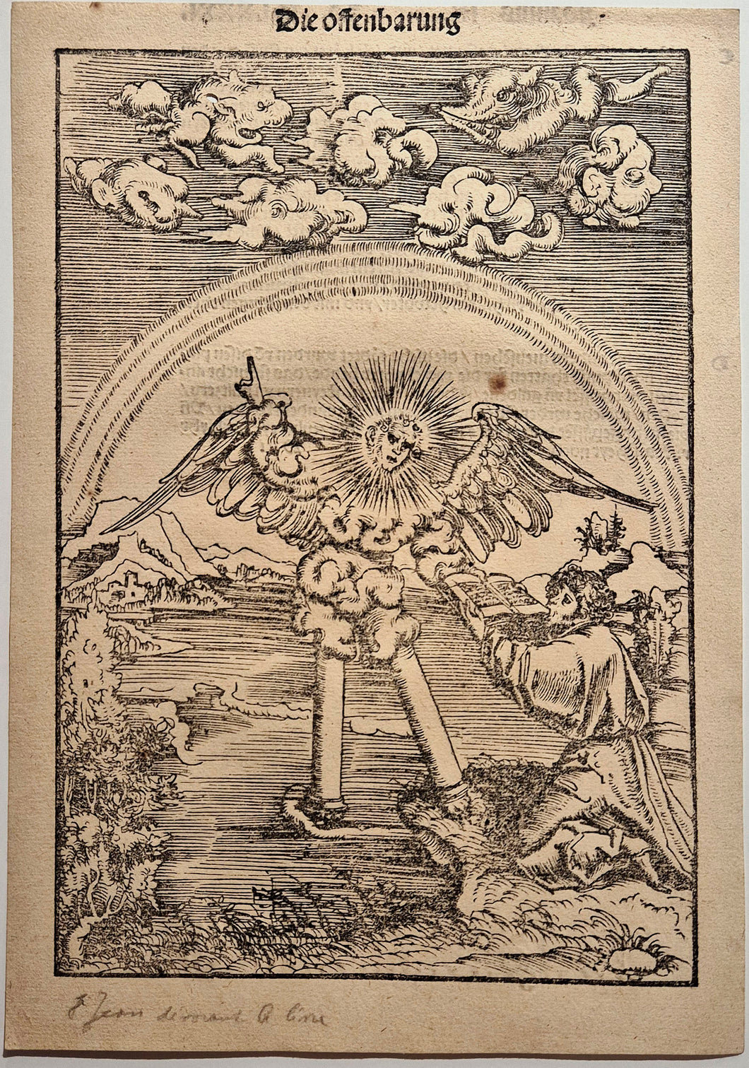 CRANACH Lucas le Vieux L'Apocalypse: Jean dévorant le livre.
