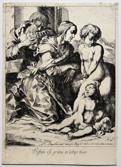 Pierre BREBIETTE La sainte Famille et l'Enfant St Jean. 
