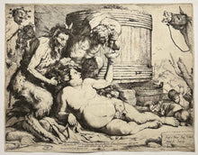 Charger l&#39;image dans la galerie, Jusepe de RIBERA Silène ivre (Sileno borracho). 1628. Eau-forte et burin. 
