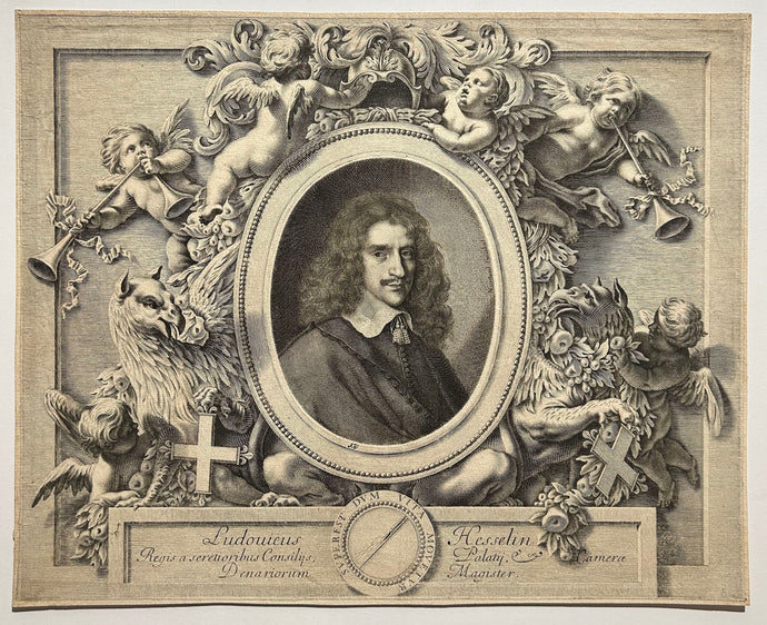 Robert NANTEUIL. Portrait de Louis Hesselin, Conseiller d'Etat, Maître de la Chambre aux Deniers (1602-1662). Gravure.