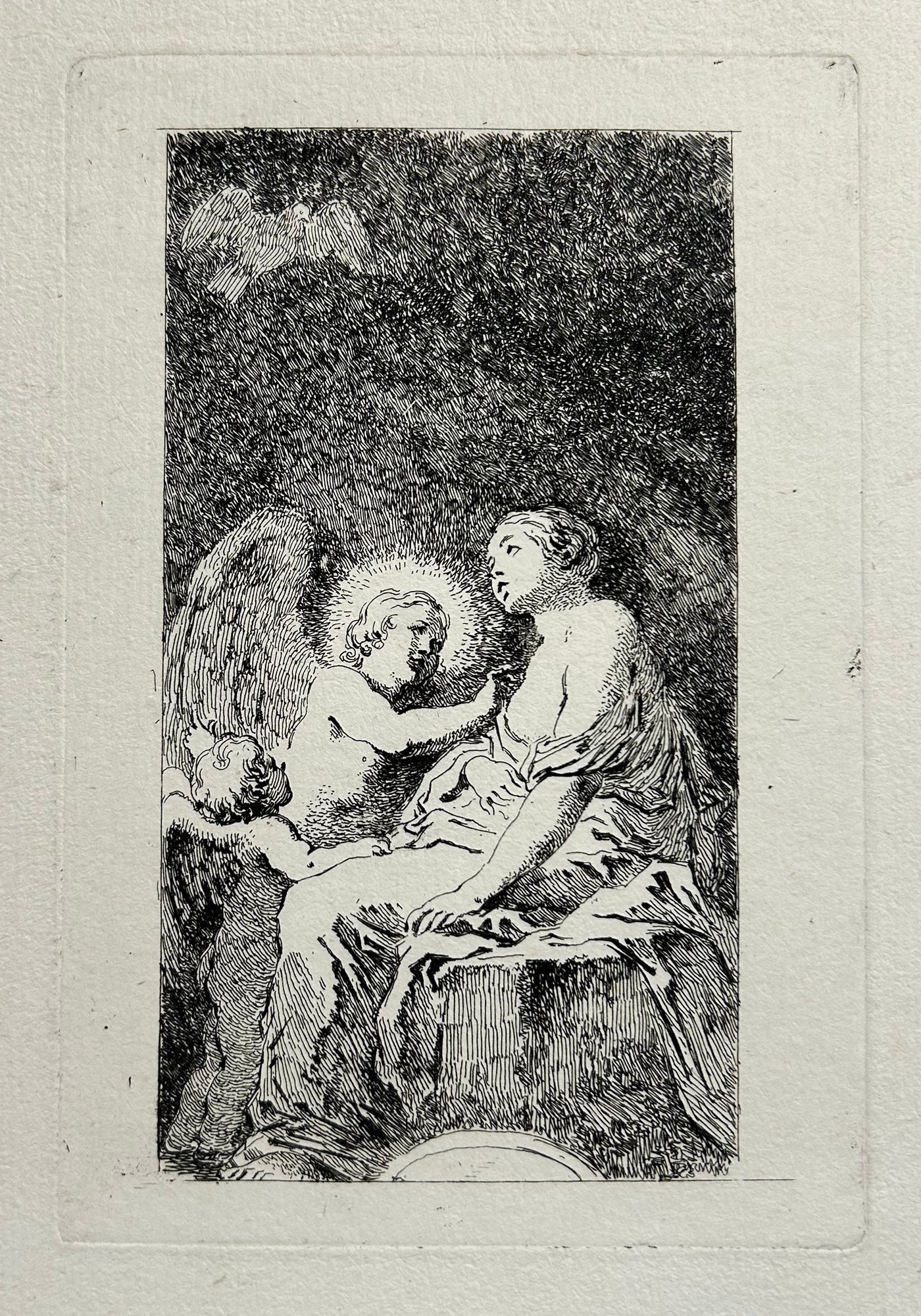 Jean-Honoré FRAGONARD - Sainte Catherine d'Alexandrie. c.1764. Eau-forte d'après Mattia Preti, dit aussi il Cavaliere Calabrese.