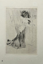 Charger l'image dans la galerie, Félicien ROPS - Le verrou. Pointe sèche originale. 
