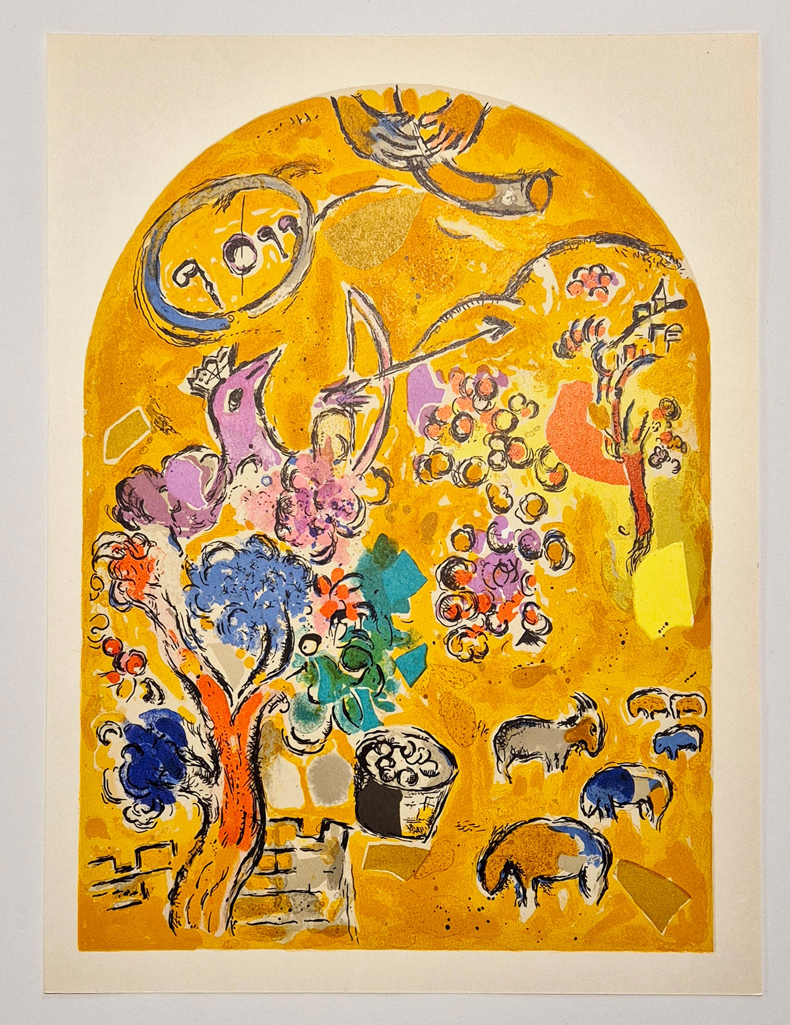Marc CHAGALL - Vitraux pour Jérusalem: Joseph. 1962. Lithographie.