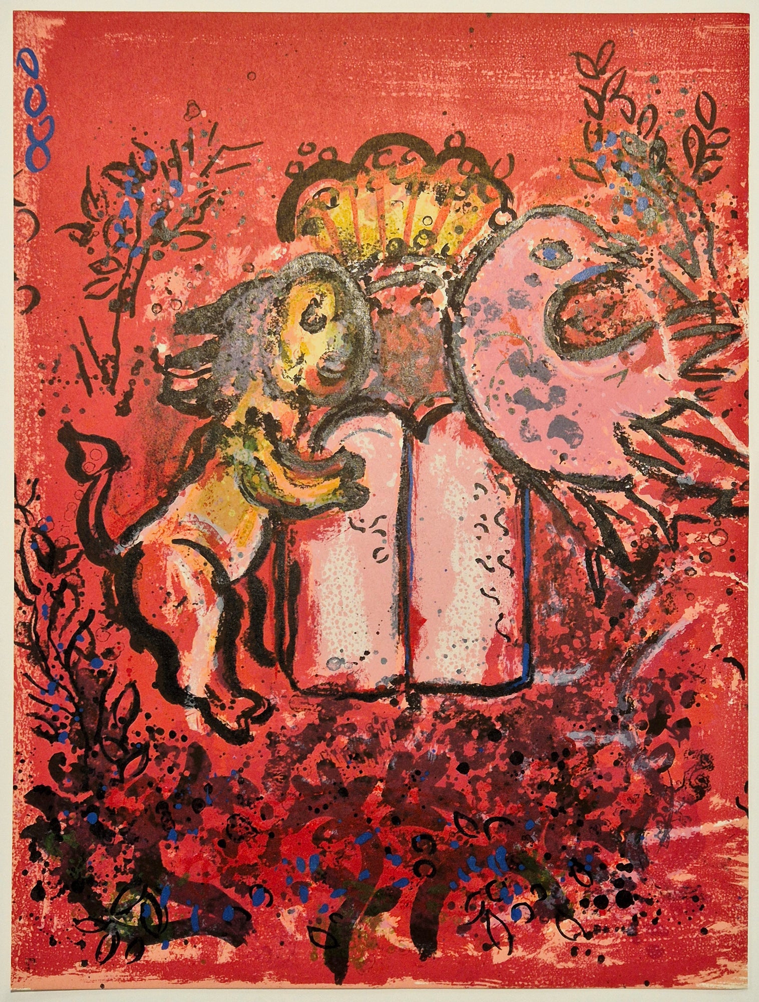 Marc CHAGALL - Vitraux pour Jérusalem: Frontispice. 1962. Lithographie.