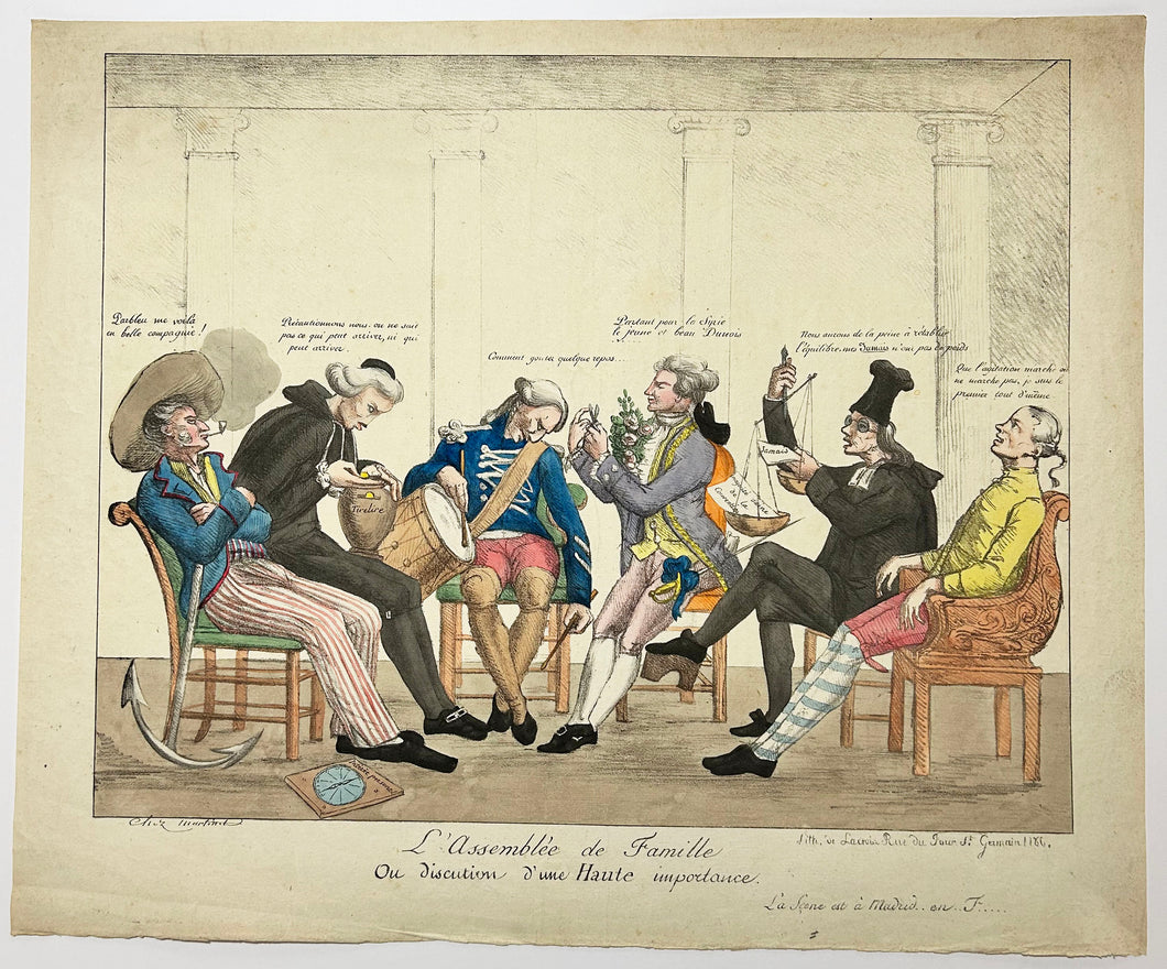 L'Assemblée de Famille ou Discution d'une Haute importance. La scène est à Madrid en F...... 1820-1821.