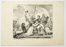 Charger l&#39;image dans la galerie, La Justice et la Valeur défendant le trône d&#39;Espagne.  c.1822-1823.
