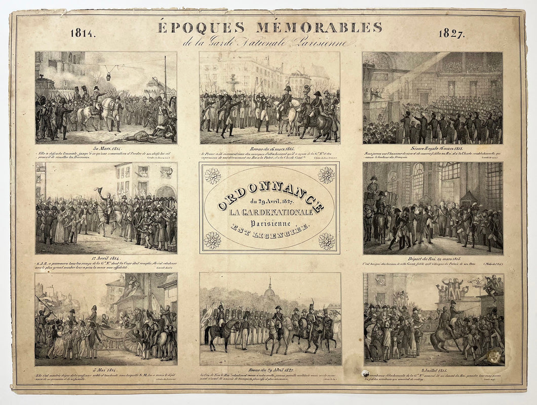 Epoques mémorables de la Garde Nationale Parisienne de 1814 à 1827.  1828.