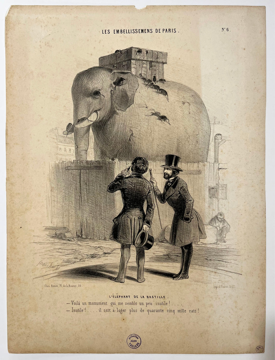 L'Eléphant de la Bastille.  1844.