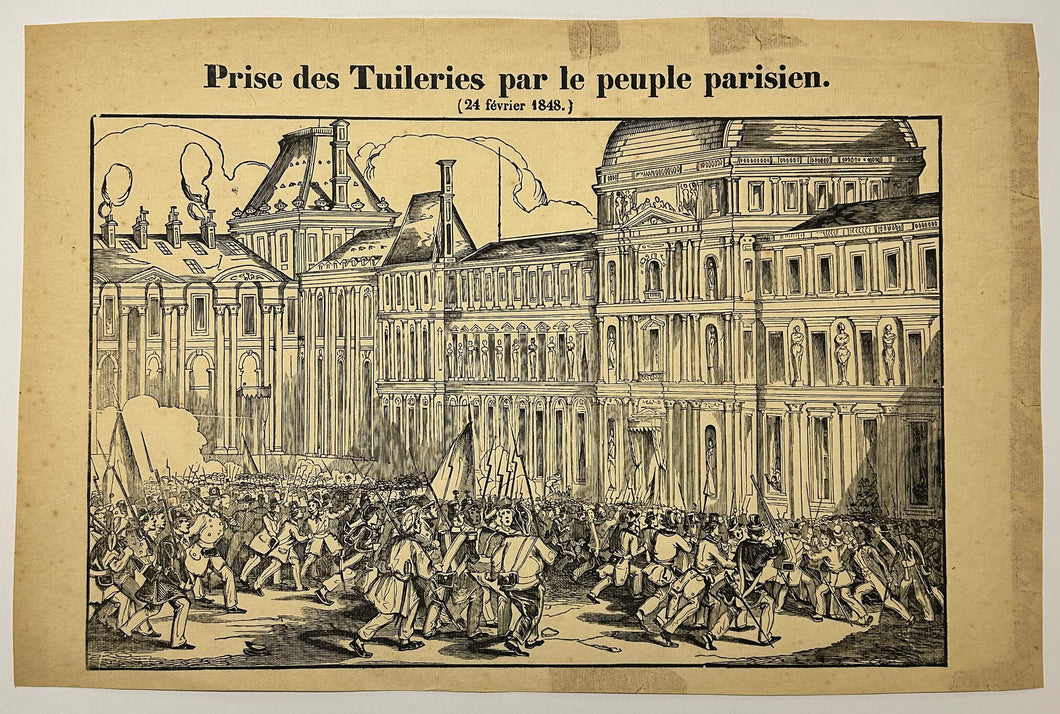 Prise des Tuileries par le peuple parisien (24 février 1848).  c.1848.