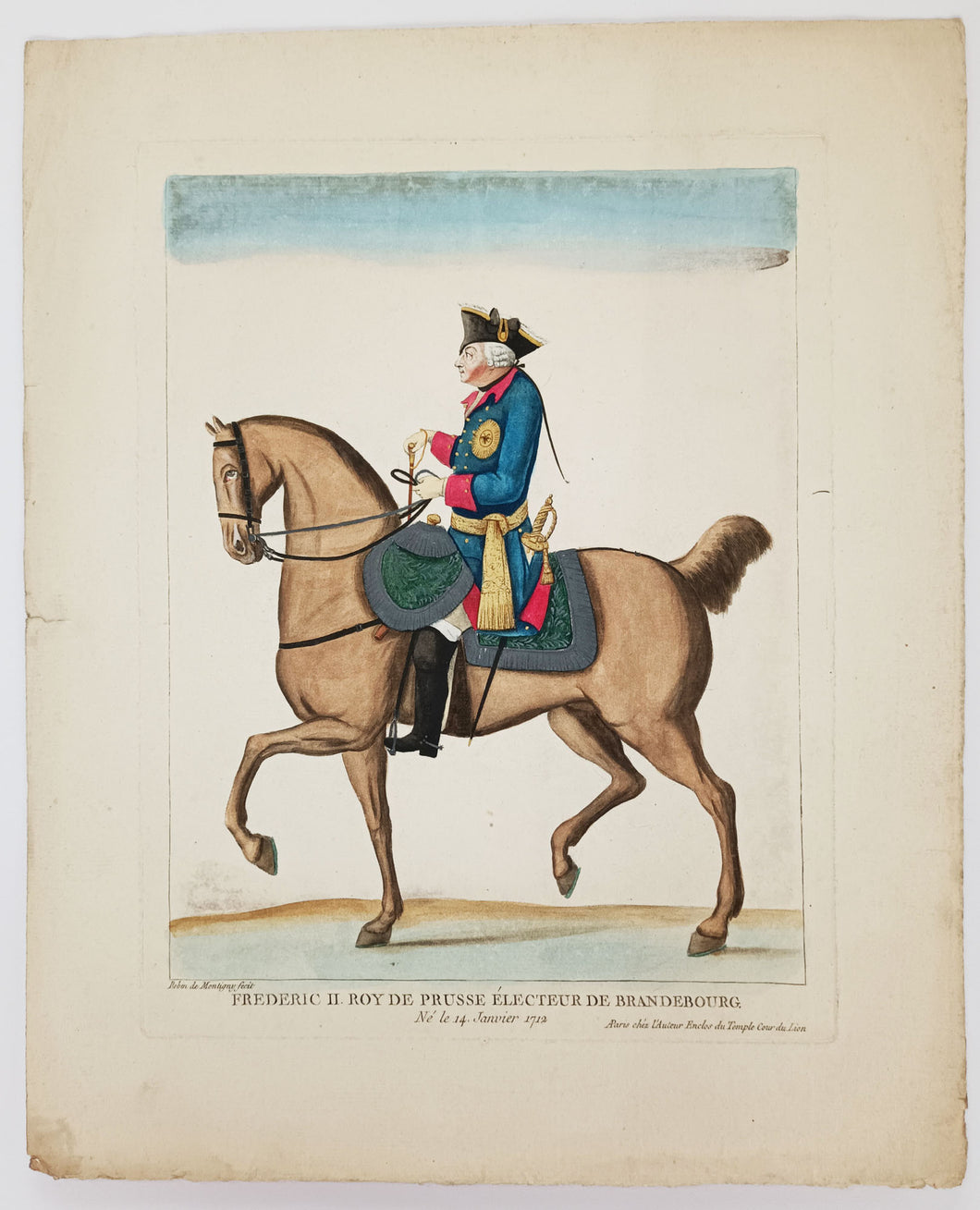 Frédéric II. Roy de Prusse et électeur de Brandebourg.  c.1778.