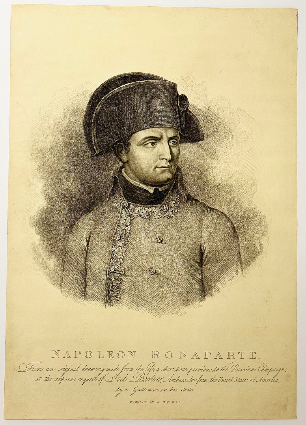 Portrait de l'Empereur Napoléon Bonaparte, en buste. c.1814.