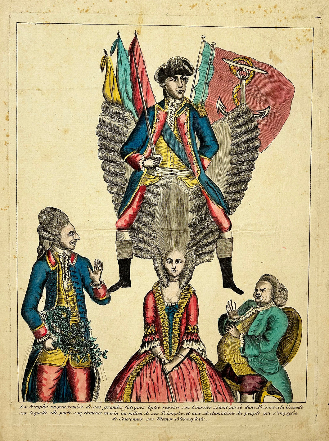 La Nimphe un peu remise de ses grandes fatigues laisse reposer son coursier... 1780