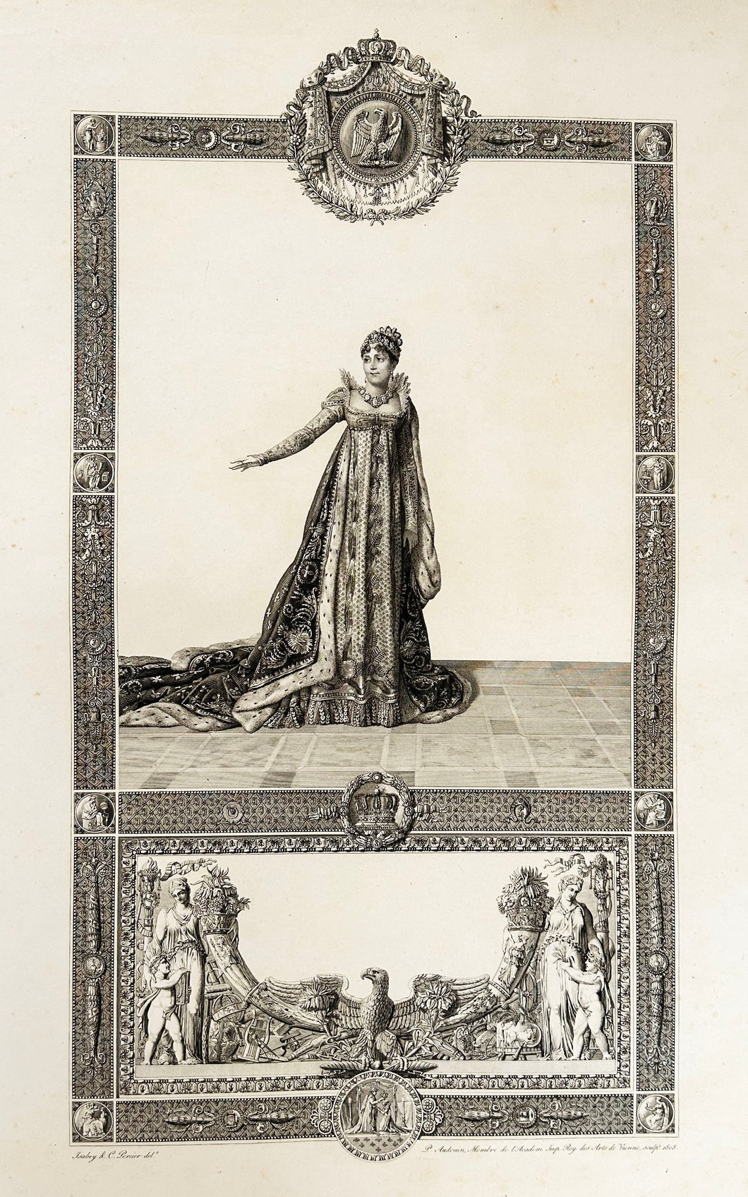 L'Impératrice Joséphine en grand costume.  1808.