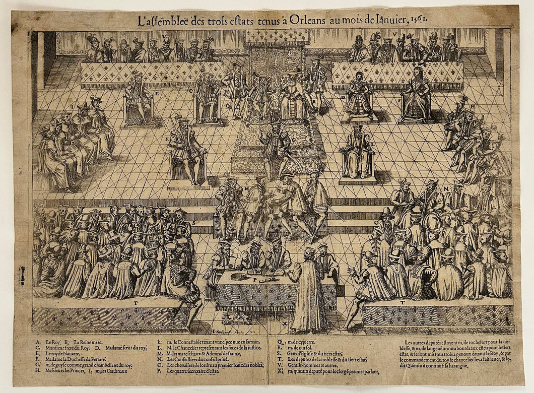 Les états généraux d'Orléans, janvier 1561. L'Assemblée des Trois Estats tenus à Orléans au mois de Janvier 1561.  1570.