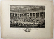 Charger l&#39;image dans la galerie, Assemblée Nationale. Abandon de tous les privilèges, à Versailles, Séance de la nuit du 4 au 5 août 1789.  1790.
