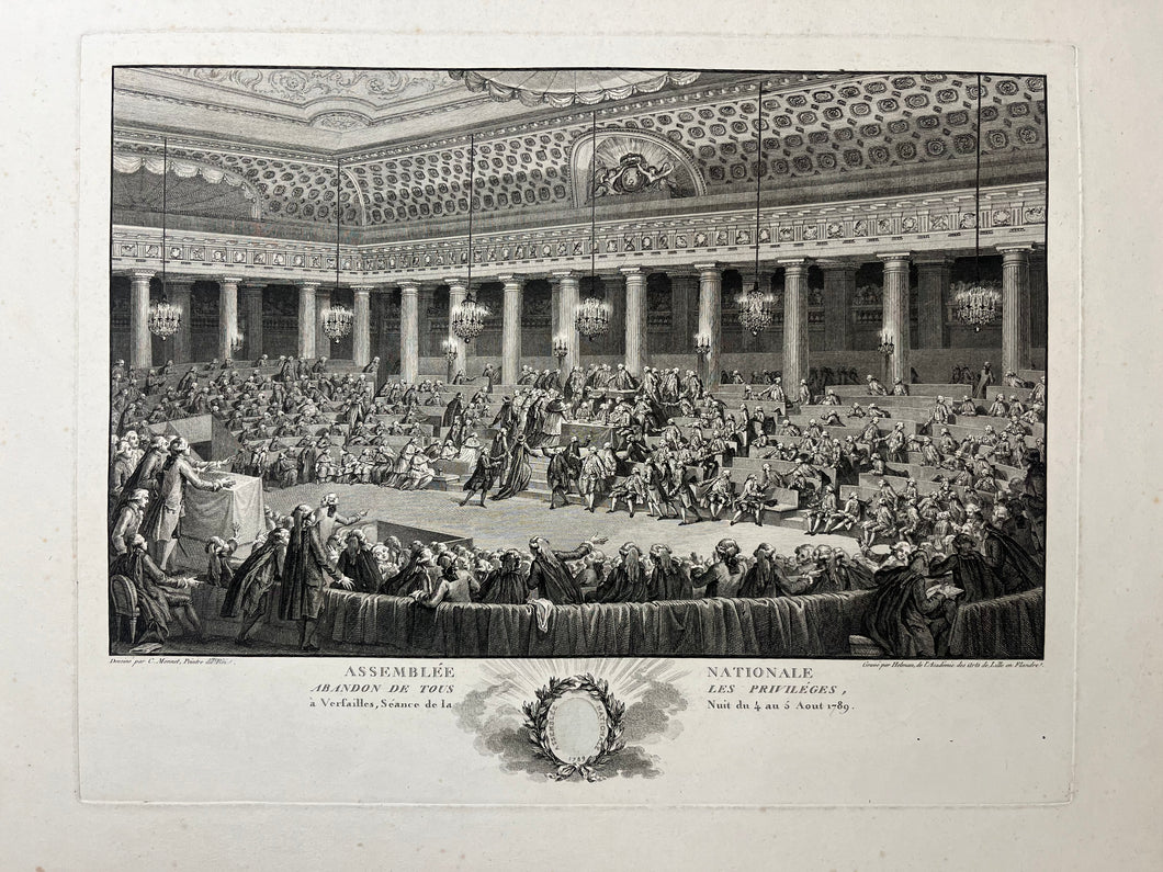 Assemblée Nationale. Abandon de tous les privilèges, à Versailles, Séance de la nuit du 4 au 5 août 1789.  1790.