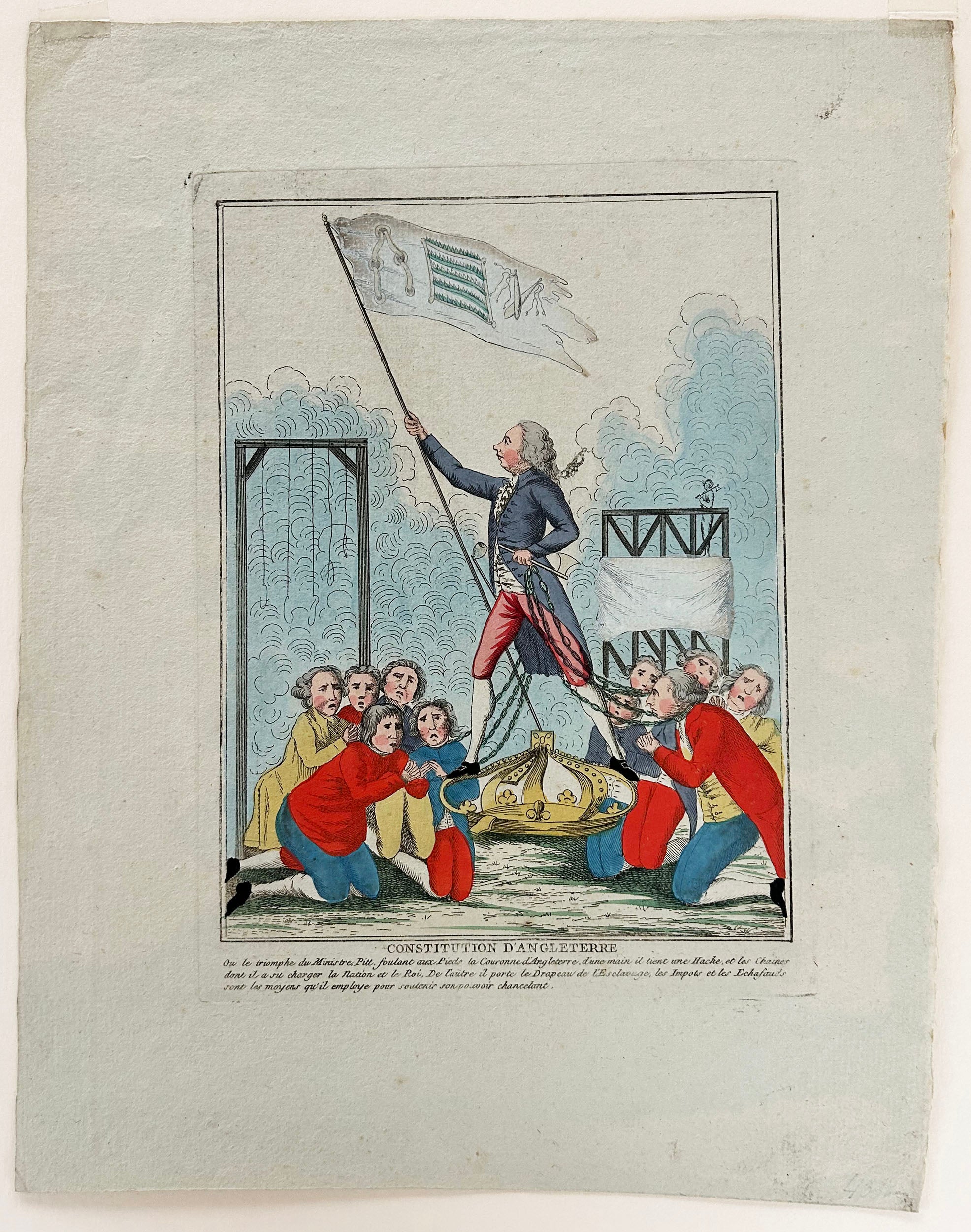 Constitution d'Angleterre : ou le triomphe du ministre Pitt foulant aux pieds la couronne d'Angleterre […]. c.1795.