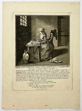 Charger l&#39;image dans la galerie, Marie Anne Charlotte Corday ci-devant Darmans, âgé de 25 ans, Assassin de Marat, écrivant sa dernière lettre à son père (le 16 juillet 1793).
