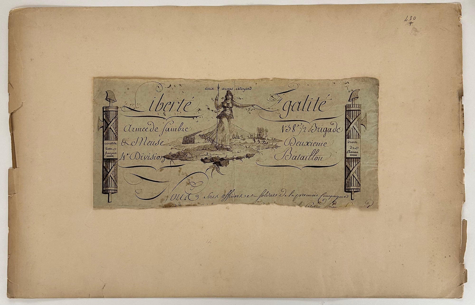 [Projet pour un en-tête de lettre]. A partir du 29 juin 1794.