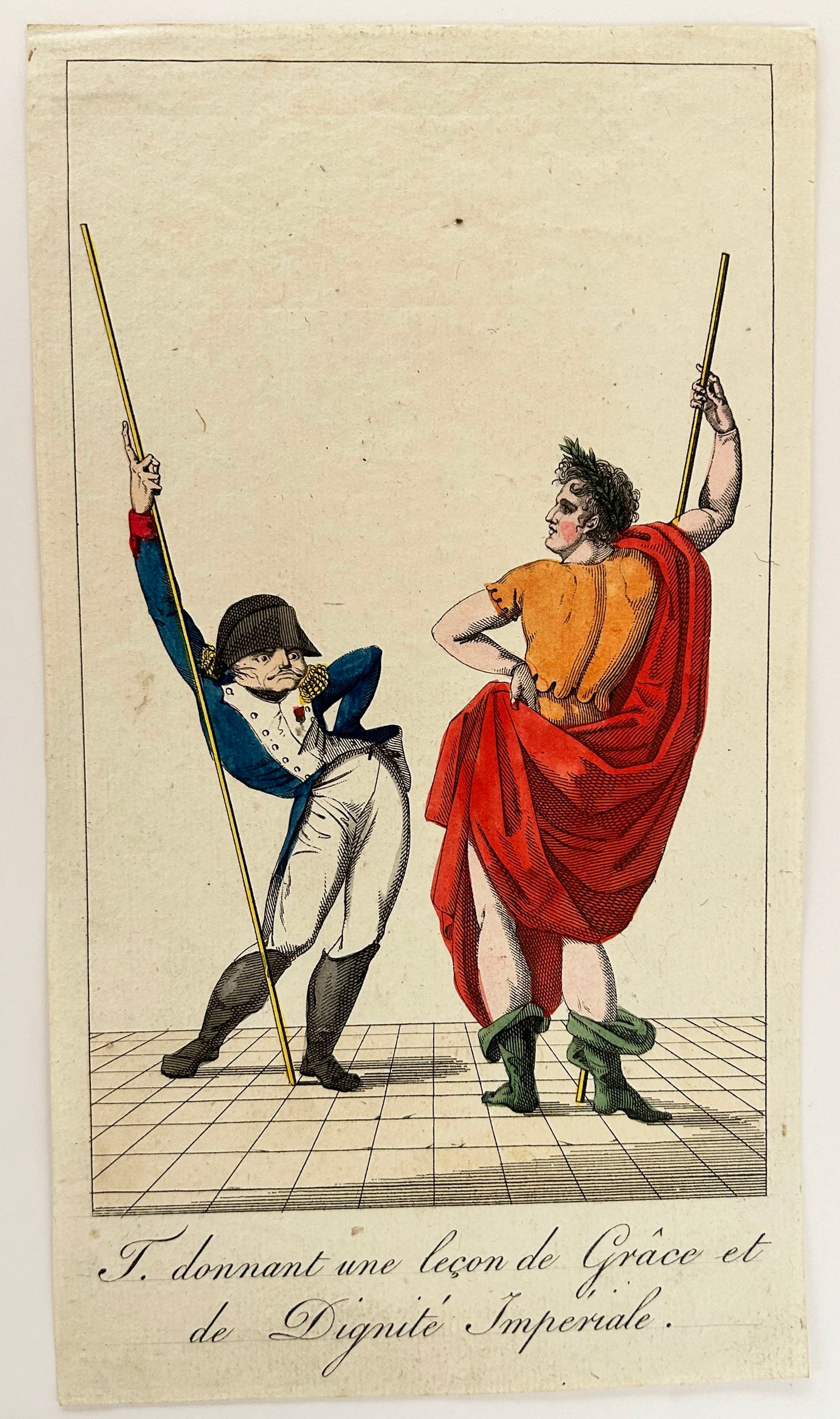 T[alma] donnant une leçon de Grâce et de Dignité Impériale.  c.1815.
