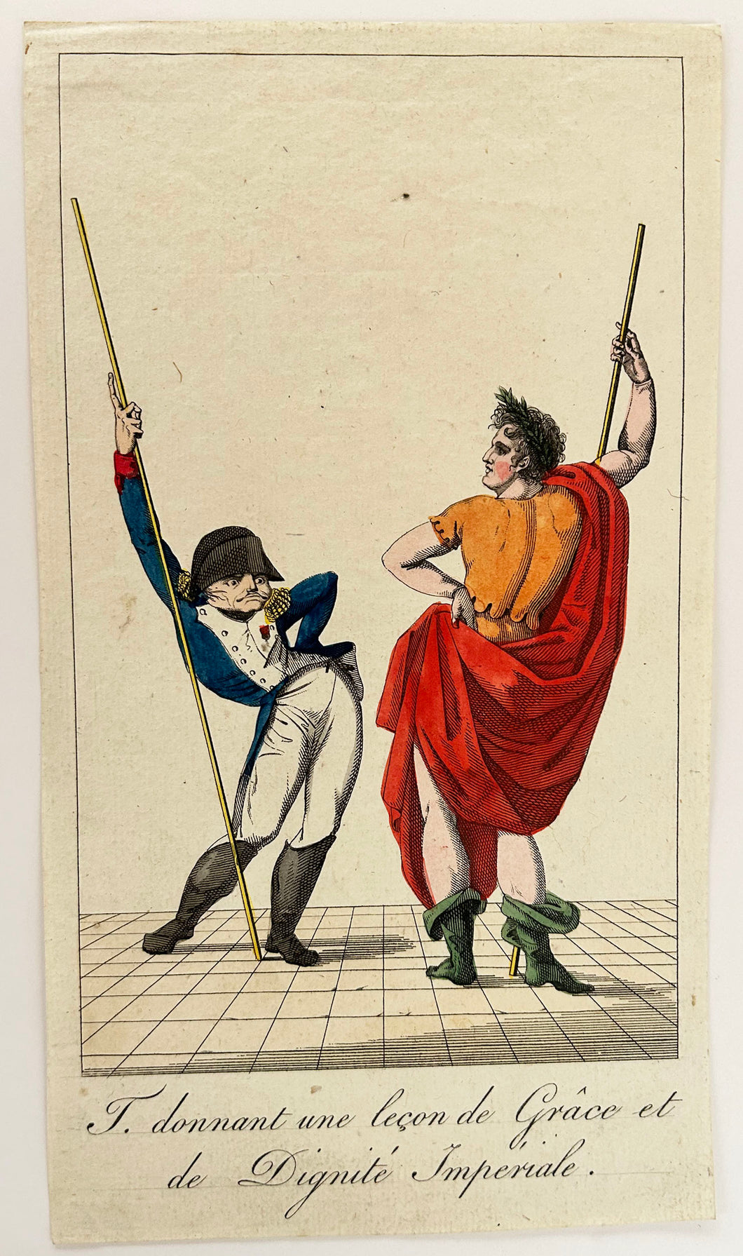 T[alma] donnant une leçon de Grâce et de Dignité Impériale.  c.1815.