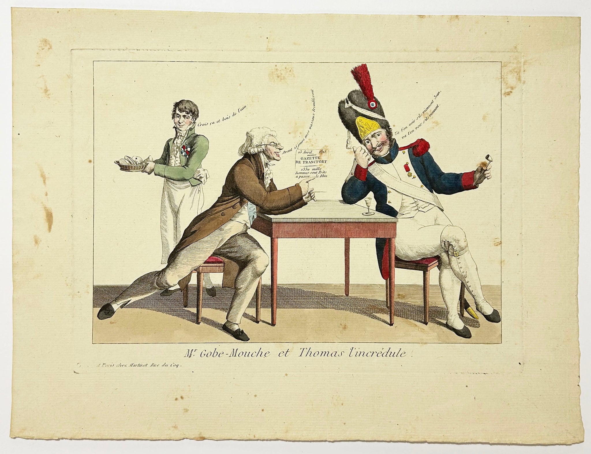 Mr Gobe-Mouche et Thomas l'incrédule.  1815.