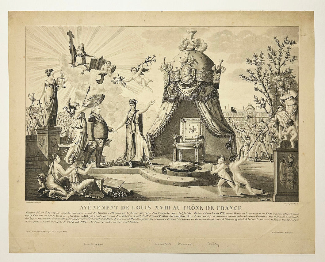 Avènement de Louis XVIII (1755†1824) au Trône de France.